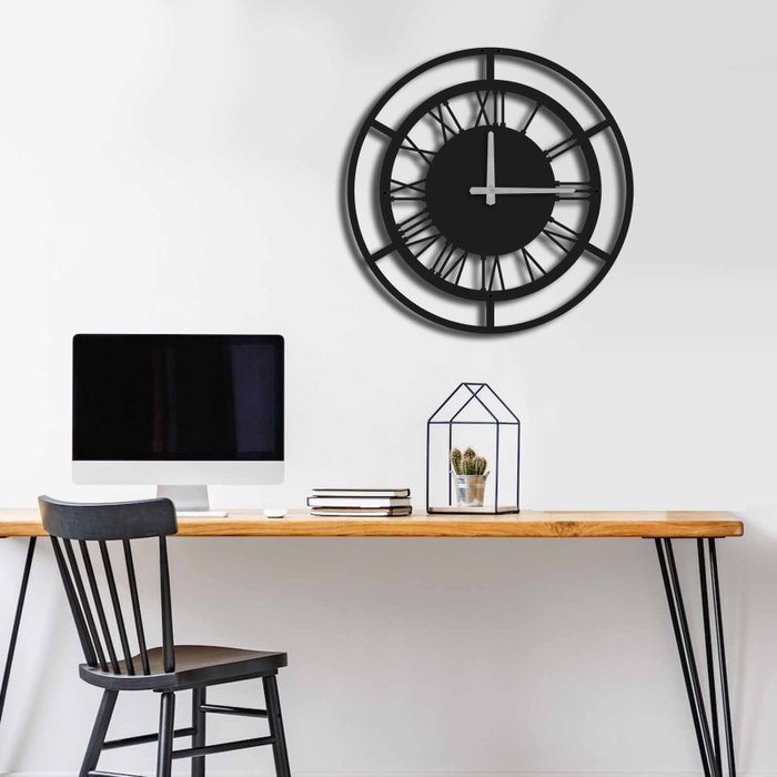 Wallity Reloj de pared decorativo MTS - 005 en negro
